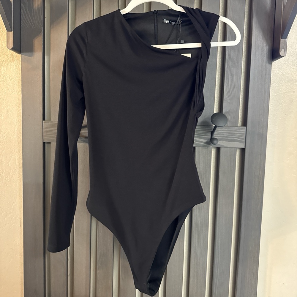 Zara black Long Sleeve Bodysuit